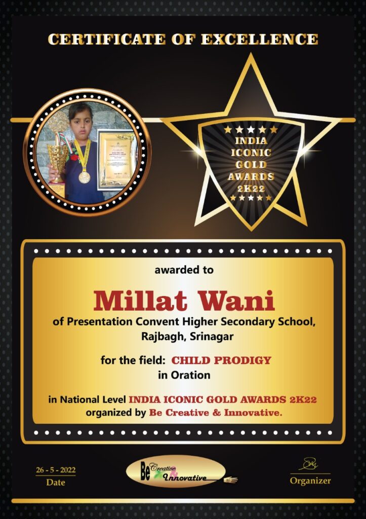IMG 20220608 WA0038 All about Millat Wani - the five year old multi-talented kid from Kashmir