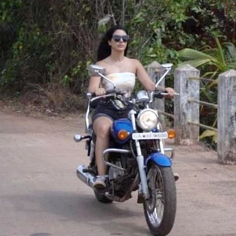 IMG 20220728 WA0009 Warina Hussain rides a bike in Goa - fans stunned, watch video