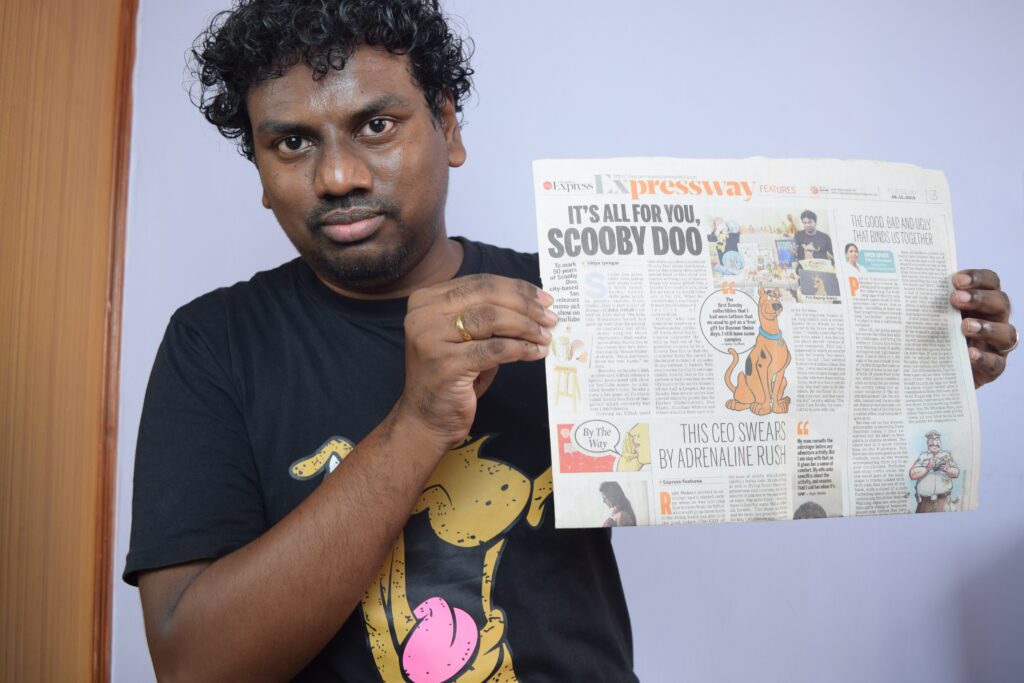 DSC 2032 India’s Record-Holding Scooby-Doo Collector John Giftah Releases a Special Comedy and Life Lesson video on YouTube to Celebrate the Toon’s 53rd Birthday.