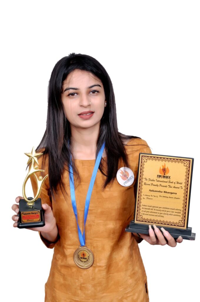 DSC 0283 scaled 1 Aakansha Bhargava “A woman with many Achievements”|| International Fireboxx Book of world record Achiever|| Fireboxx Women Achiever || BRAVO world record holder||