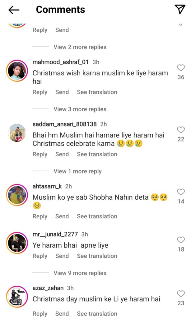 IMG 20221225 122323 Mohammed Shami gets schooled on Islam for posting Christmas Greetings