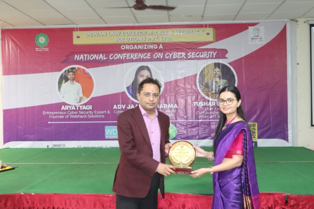 WhatsApp Image 2025 03 14 at 15.28.55 1 Dewan Law College & Webhack Solutions Host National Cyber Conference; ‘Cyber Shoorveer’ Certification Launched